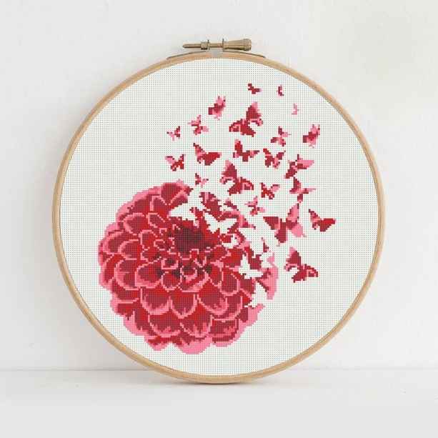 Pink Flower Butterfly image 1