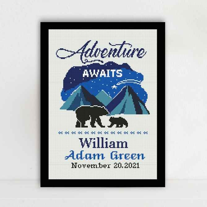 Cross Stitch Pattern - Bear_Web_