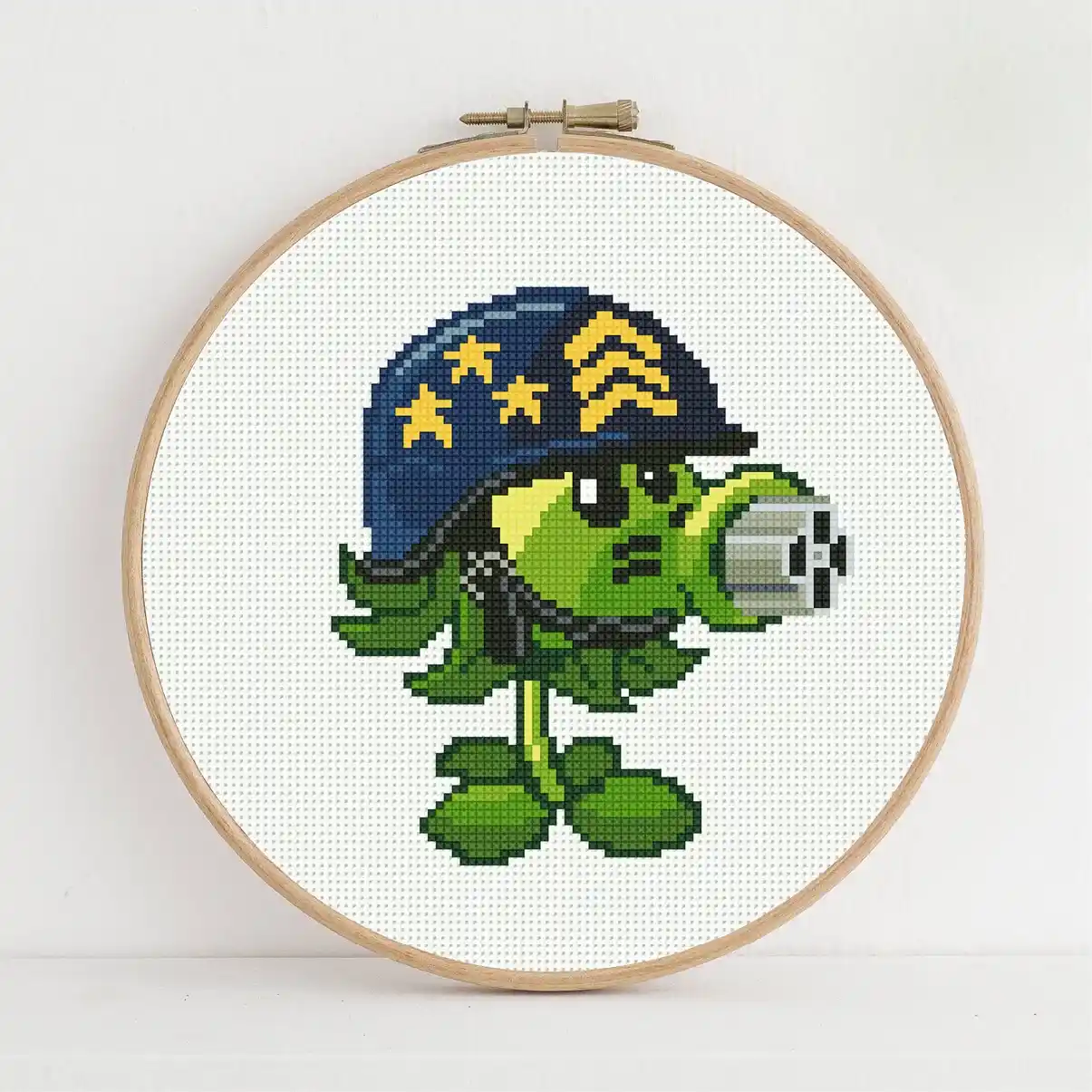 Cross Stitch Pattern - Mega Gatling Pea_WEB_1