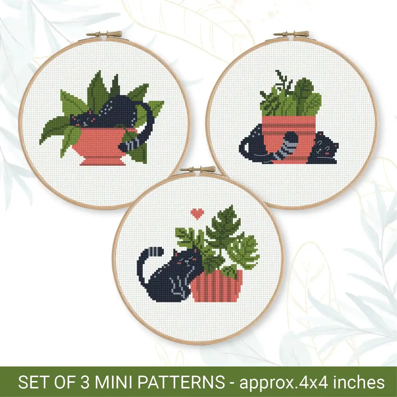 Cross Stitch Pattern - Cats_Plants_set_WEB_1