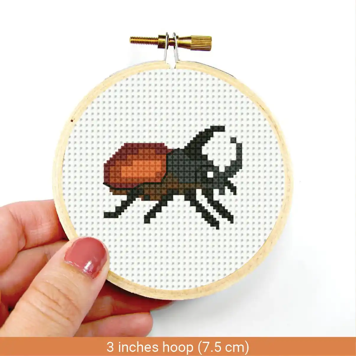 Cross Stitch Pattern - Mini Rhinoceros beetle_WEB_1