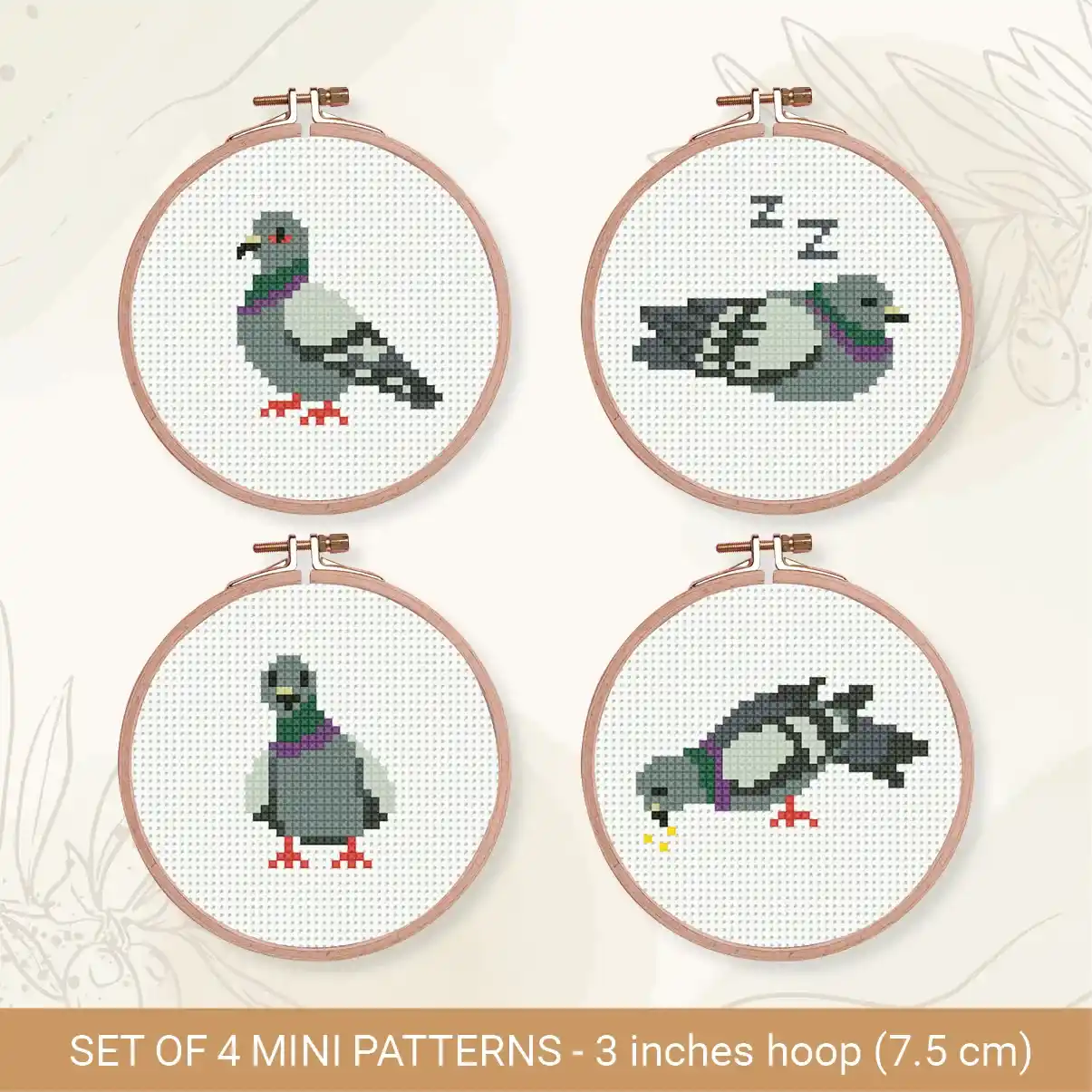 Cross Stitch Pattern - Mini pigeons_WEB_1