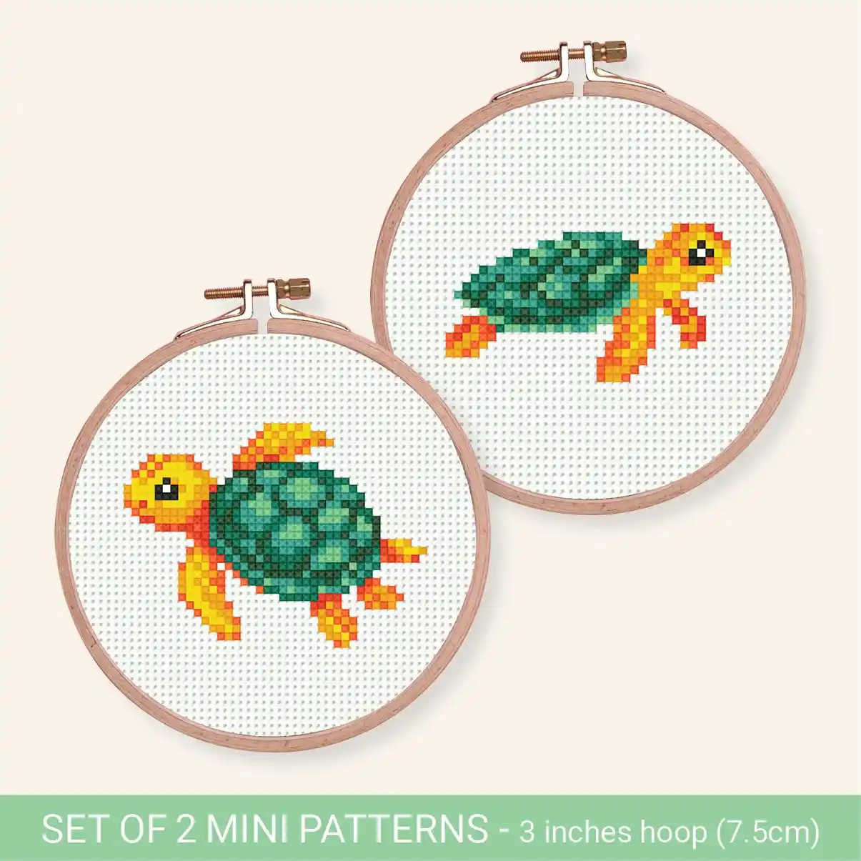 Cross Stitch Pattern - Mini turtles_WEB_1