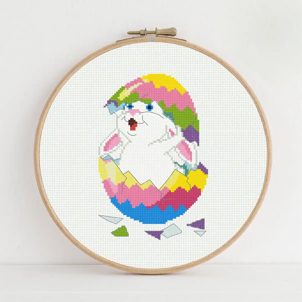 Cross Stitch Pattern - Rabbit in Egg_WEB_