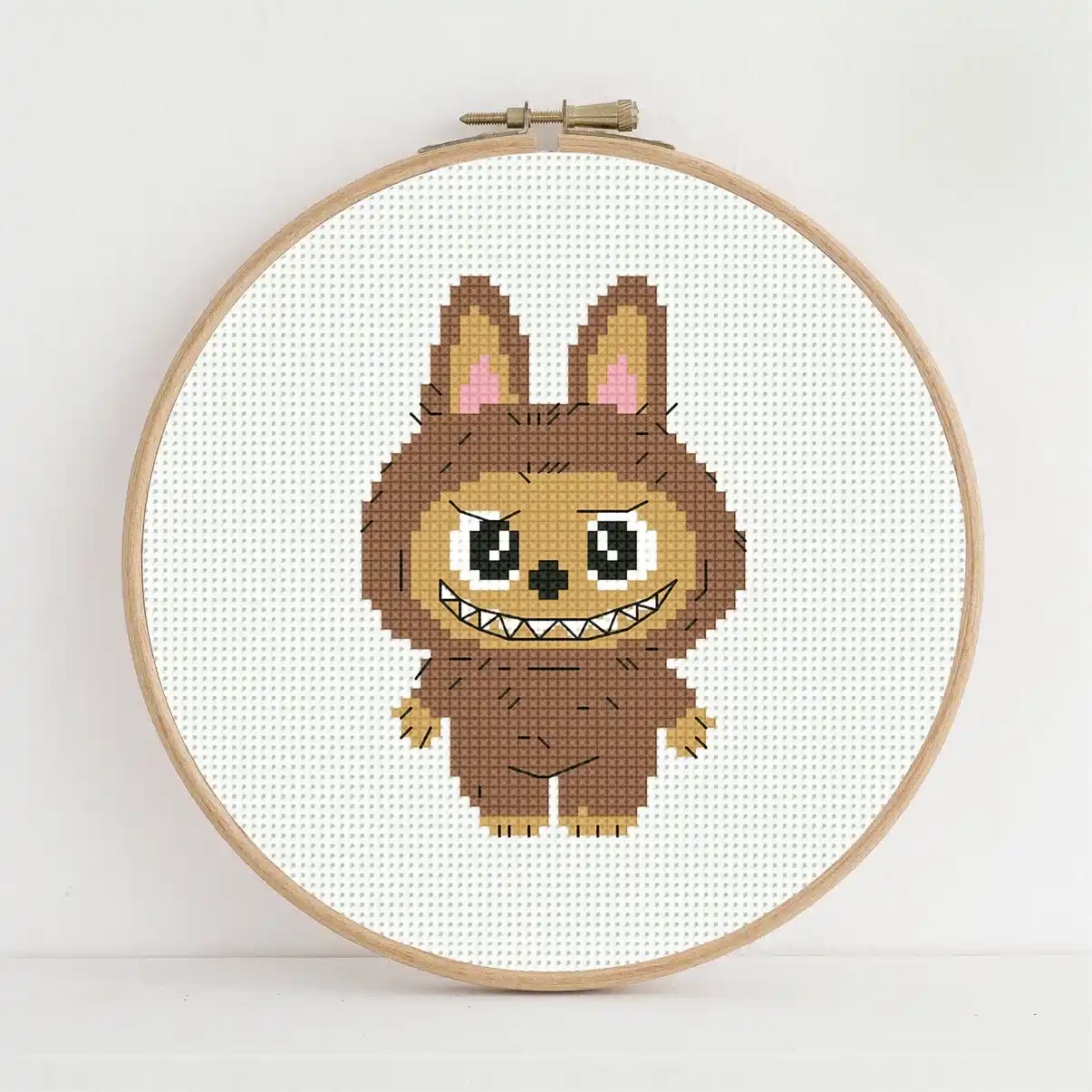 Cross Stitch Pattern - Labubu Brown_WEB