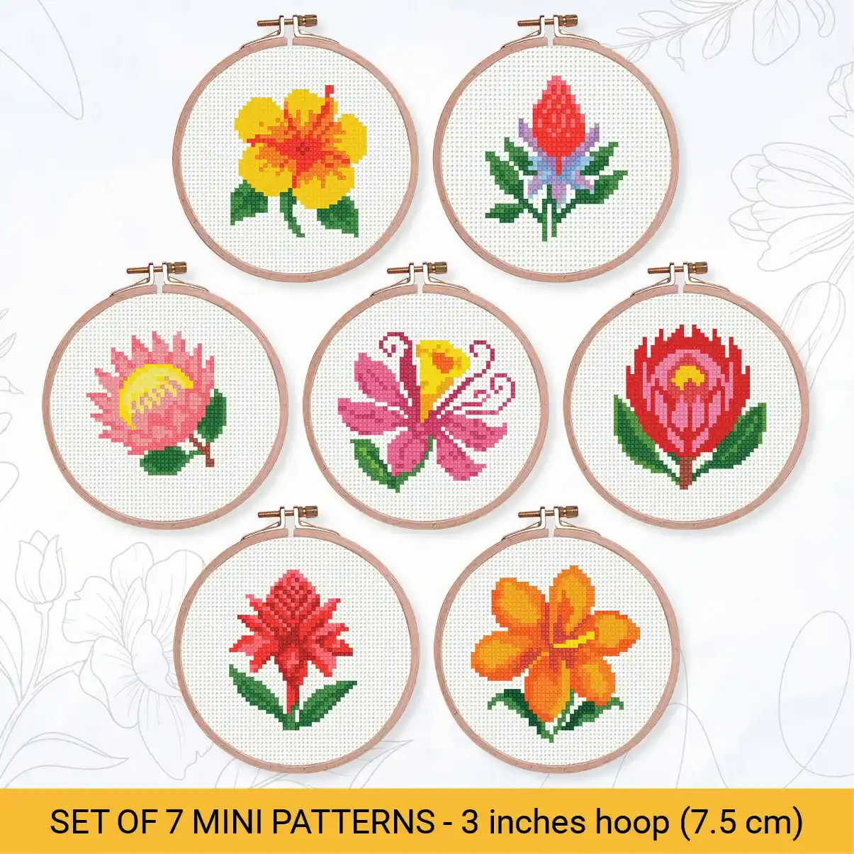 Cross Stitch Pattern - Mini Flowers set_WEB_1